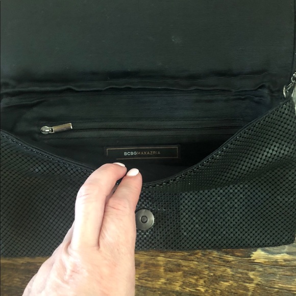 BCBGMaxAzria Black Mesh Clutch (EUC) - Picture 3 of 8